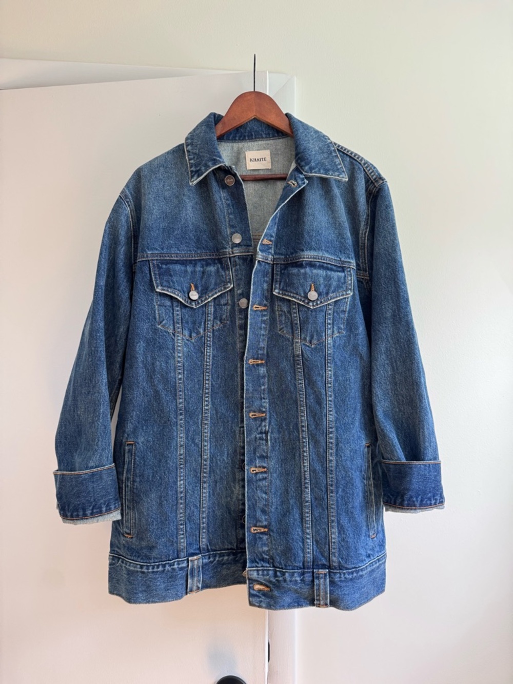 KHAITE Ross Denim Oversized Blue Jean Jacket size Medium